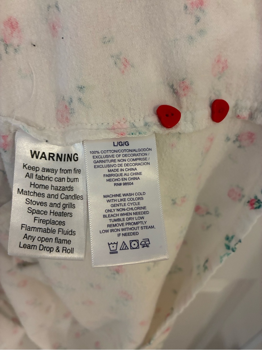 Lanz of Salzburg 100% Cotton Rosebud Nightgown L Cottagecore Grannycore - Picture 8 of 10